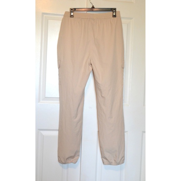 Nwt's Love Tree Britt Satin Beige Cargo Pants Womens Size M Pockets Drawstring - Picture 7 of 13